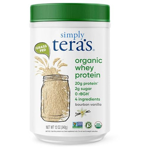simply tera's Organic Whey Protein Powder - Grass Fed Vanilla Whey Protein Powder, Clean, Made Without Artificial Sweeteners, Non-GMO, Kosher, rBGH-F