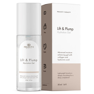 Lift & Plump Hydration Gel by Project E Beauty | 24-Hour Hydration | Anti-Aging Pore Tightening Treatment | Hydrating & Moisturizing Facial Skincare