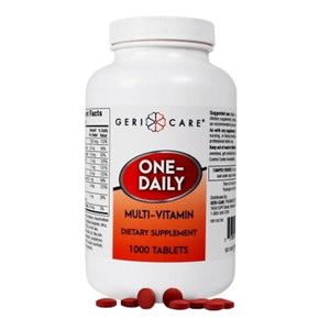 GeriCare One-Daily Multi-Vitamin Tablet, 1000 Count Adult Multivitamin Supplement for Men & Women | Easy-to-Take Dietary Supplement with Vitamins A,