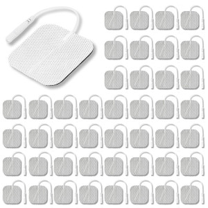 Syrtenty TENS Unit Pads 2x2 44 pcs Reusable Replacement Electrode Patches for Electrotherapy