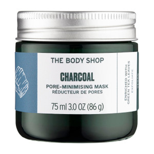 The Body Shop Charcoal Pore-Minimizing Mask | Clay-Based Exfoliating Face Mask | Absorbs Excess Oils & Draws Out Impurities, All Skin Types, 75 ml /