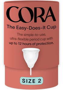 Cora Menstrual Period Cup | Comfortable, Easy To Use | Medical Grade Silicone | Flexible Fit | Leak Proof, Sustainable, Reusable Alternative To Tampo
