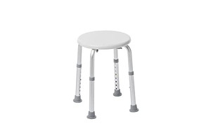 Drive Medical Shower Stool - Adjustable Height - Lightweight Aluminum Construction - 300 Lb Weight Capacity - Compact Tub & Shower Seat - Safety Bath