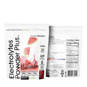 PowderVitamin Electrolytes Powder Plus (100 Servings) Watermelon Electrolyte Powder, Zero Calorie, Keto, 0 Sugar, No Maltodextrin,1000mg Potassium,12