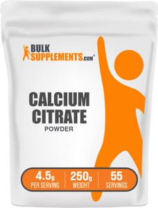 BulkSupplements.com Calcium Citrate Powder - Calcium Supplement, High Bioavailable - Unflavored & Gluten Free, 4.5g per Serving, 1kg (2.2 lbs) (Pack