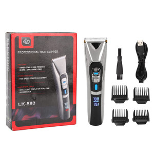 Pyhodi Electric Hair Clipper, Mens Stainless Steel Hair Clipper, USB Rechargeable Lithium Powered, Low Noise Beard Trimmer for Facial Hair Styling