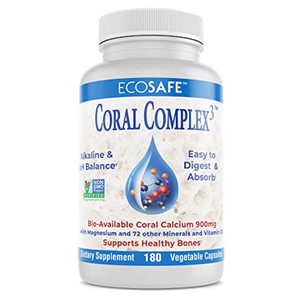 Coral Complex 3 - Coral Calcium 900 mg with Vitamin D3 1200 IU and Magnesium168 mg - 180 Vegetarian Capsules