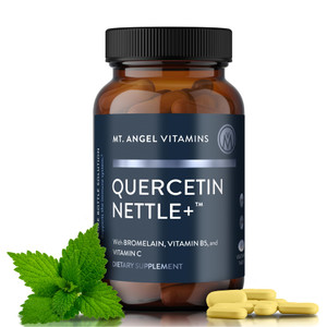 Mt. Angel Vitamins Quercetin Nettle+ - Supports Allergy Wellness & Sinus Health, Featuring Quercetin with Bromelain, Crafted for Seasonal Well-Being,