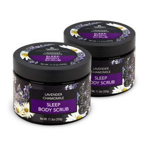 Nature's Beauty Lavender Chamomile Sleep Body Scrub Multi-Pack - Gently Exfoliate, Moisturize & Sooth Combination to Dry Skin, Made w/Coconut, Jojoba
