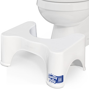 Squatty Potty The Original Bathroom Toilet Stool Height, White, 9 Inch (Pack of 1)