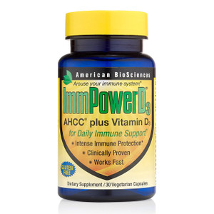 American BioSciences ImmpowerD3 AHCC + Vitamin D3, 30 Count