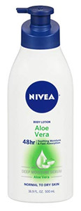 NIVEA Lotion Aloe Vera 48 Hour 16.9 Ounce Pump (500ml) (2 Pack)