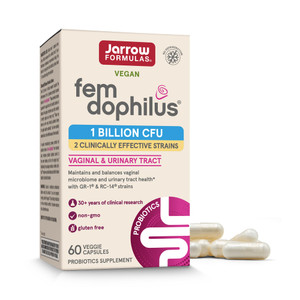 Jarrow Formulas Fem-Dophilus Vaginal Probiotics 1 Billion CFU With 2 Science-Backed Strains, Dietary Supplement For Vaginal & Urinary Tract Support,