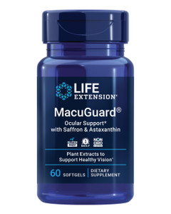 Life Extension MacuGuard Ocular Support with Saffron & Astaxanthin  Eye Health Supplement for Healthy Vision  with Lutein, zeaxanthin, Meso-zeaxant