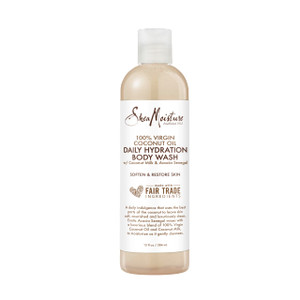 SheaMoisture Daily Hydration Body Wash 100% Virgin Coconut Oil Cleanser for All Skin Types Skin Care to Soften & Restore Skin 13 oz