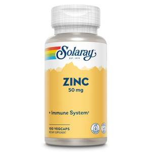 Zinc 50mg Solaray 100 Veg Cap - Pack of 3