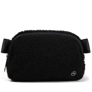 Pander Fanny pack Everywhere Fleece Belt Bag for Women and Men with Adjustable strap Belt, 1L. (Black)