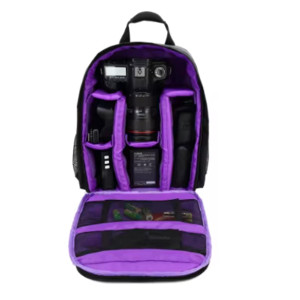 Kovek Professional Camera Backpack, DSLR SLR Mirrorless Camera Bag, Waterproof, Shockproof, Purple, 12.99 x 10.43 x 4.92 inches