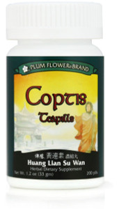 Coptis Teapills (Huang Lian Su Wan), 200 ct, Plum Flower