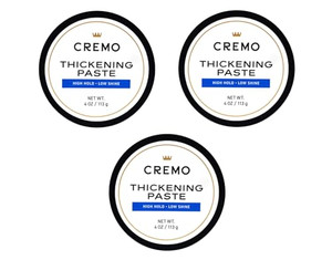 Cremo Barber Grade Hair Styling Thickening Paste, 4 Ounce (Pack of 3)