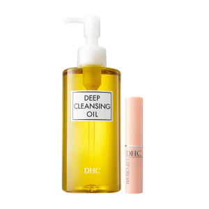 DHC Deep Cleansing Oil and Lip Cream, Facial Cleansing Oil, Makeup Remover, Hydrating, Moisturizing, Soothing, Set, Fragrance and Colorant Free, Idea