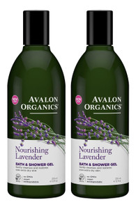 Avalon Organics Lavender Bath and Shower Gel, 12-Ounce Bottle (Pack of 2)