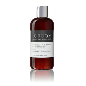 iGroom Charcoal Keratin Dog Conditioner, Luxury Pet Beauty Care, Repairs Enhances Adds Moisture, Made in USA, Summer Fig, 16oz