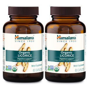 Himalaya Organic Licorice, 120 Day Supply - Digestive Health Supplement for Upset Stomach, Occasional Bloating and Heartburn - USDA Organic, Vegan, N