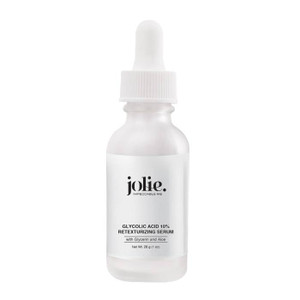 Jolie Glycolic Acid 10% Retexturizing Serum - Anti-Aging Skincare - Refines Skin Texture - Prevents Dehydration - Reduces Wrinkles - Vegan- Gluten Fr