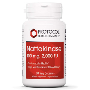Protocol Nattokinase - 100mg Nattokinase Supplement - for Heart Health & Blood Circulation* - Kosher & Dairy Free - 60 Veg Caps