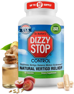 Vertigo Relief Product & Non?Drowsy Motion Sickness Pills: Nausea and Dizziness, Ginger & Grape Seed Formula, Inner Ear Balance, Car, Cruise & Travel