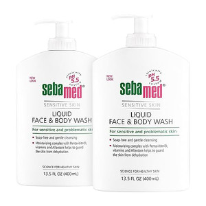 SEBAMED Liquid Face & Body Wash with Pump, 400ml, 2 Pack