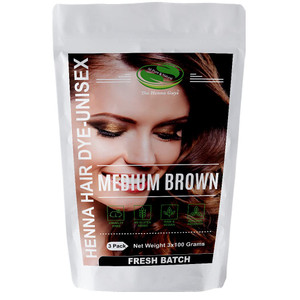 3 Packs Of Medium Brown Henna Hair & Beard Color/Dye 100 Grams - Natural Hair Color, Plant-based Hair Dye - The Henna Guys