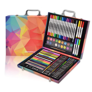 Darnassus 132-Piece Art Set, Deluxe Professional Color Set, Art Kit for Kids and Adult, With Compact Portable Case