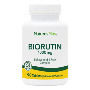 NaturesPlus Biorutin 1000 mg - 90 Tablets - Bioflavonoid & Rutin Complex - Supports Vascular Function & Circulation - Vegetarian, Gluten Free - 90 Se