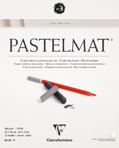 Clairefontaine 96028C Pastelmat White, glued, 24x30cm, 24 x 30 cm