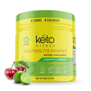 Keto Vitals Electrolytes Powder | Keto-Friendly Electrolytes with Potassium, Magnesium, Sodium, Calcium | Keto Electrolytes Supplement Energy Drink M