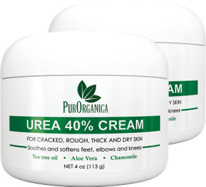 PurOrganica Urea 40% Foot Cream - Made in USA - Corn, Callus and Dead Skin Remover - Moisturizer & Rehydrater - For Thick, Cracked, Rough, Dead & Dry