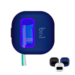Bril UV-C Toothbrush Sanitizer  Portable Cleaner & Travel Toothbrush Holder  3-Minute Sanitizing Cycle with Rechargeable Battery, Magnetic Holder &