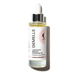 GEMELLE Lymphatic Gua Sha Breast Oil | 10x Award Winner | Lymphatic Drainage, Breast Health & Beauty | Targeted Use with Gua Sha Tool or Manual Massa