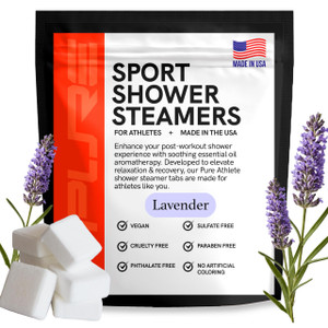 Sport Shower Steamers - Made in USA with Natural Lavender Essential Oil, Aromatherapy, Stress and Sinus Relief, Muscle Recovery for Athletes, Best Bi