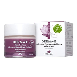 Derma E Advanced Peptides and Collagen Moisturizer  Double Action Face Cream with Peptide Complex  Intense Natural Collagen Moisture Day and Night