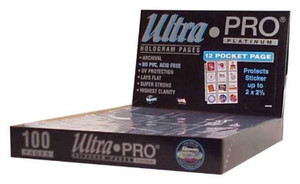 Ultra Pro 12-Pocket Platinum Page with 2-1/4" X 2-1/2" Pockets 100 ct.
