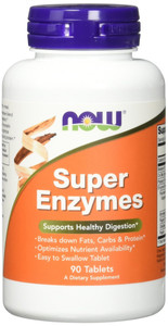 NOW Super Enzymes, 90 Tablets (Pack of 2)