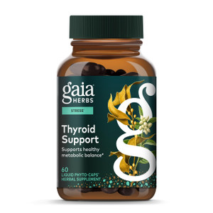 Gaia Herbs Thyroid Support - Made with Ashwagandha, Kelp, Brown Seaweed & Schisandra to Support Healthy Metabolic Balance & Overall Well-Being* - 60
