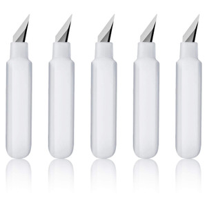 5 Pieces 360 Degree Swivel Craft Knife Rotating Replacement Blade Circle Cutting Knife Tool with Box for Vinyl Paper Foam Crafts