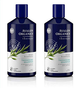 Avalon Organics Biotin B-Complex Thickening Shampoo, 14 Fluid Ounce (Pack of 2)