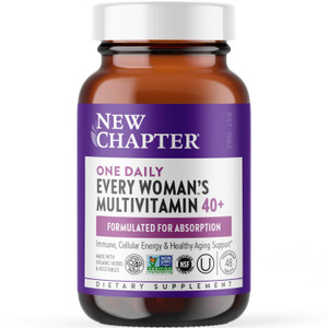 New Chapter Womens Multivitamin 40+, extra B6 & B12, Biotin for Hair Growth, D3, Vit C, Zinc for Immune & Stress Support, Gentle on an Empty Stomach