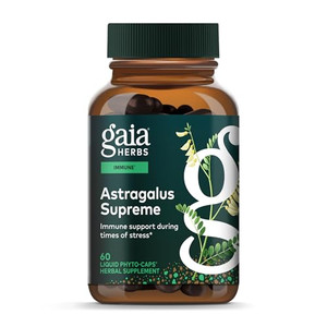 Gaia Herbs Astragalus Supreme - Immune & Antioxidant Support* - Herbal Supplement with Astragalus Root, Schisandra Berry & Ligustrum - 60 Vegan Liqui