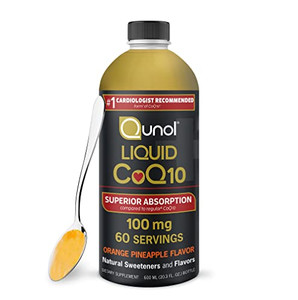 Qunol Liquid CoQ10 100mg, Superior Absorption Natural Supplement Form of Coenzyme Q10, Antioxidant for Heart Health, Orange Pineapple Flavored, 60 Se
